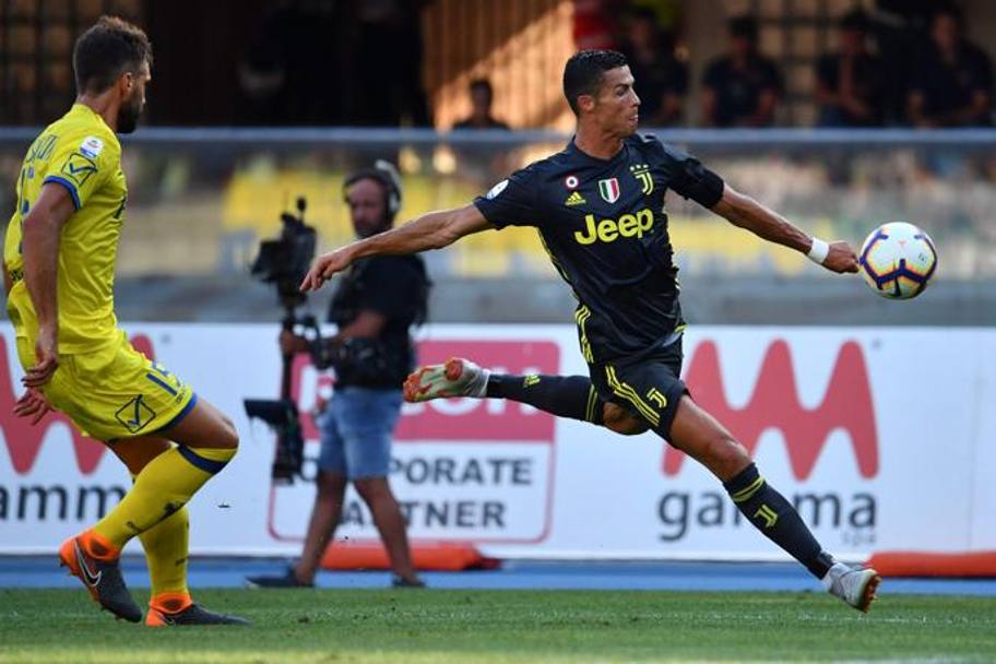 CR7 sfiora il primo gol ufficiale con la Juve. AFP